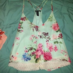 Forever 21, Blouse, Size M, Teal/Seafoam Green